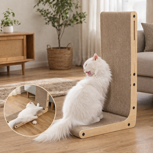 Cat Scratching Post Large L-Shape Cardboard Scraper Pet Toy