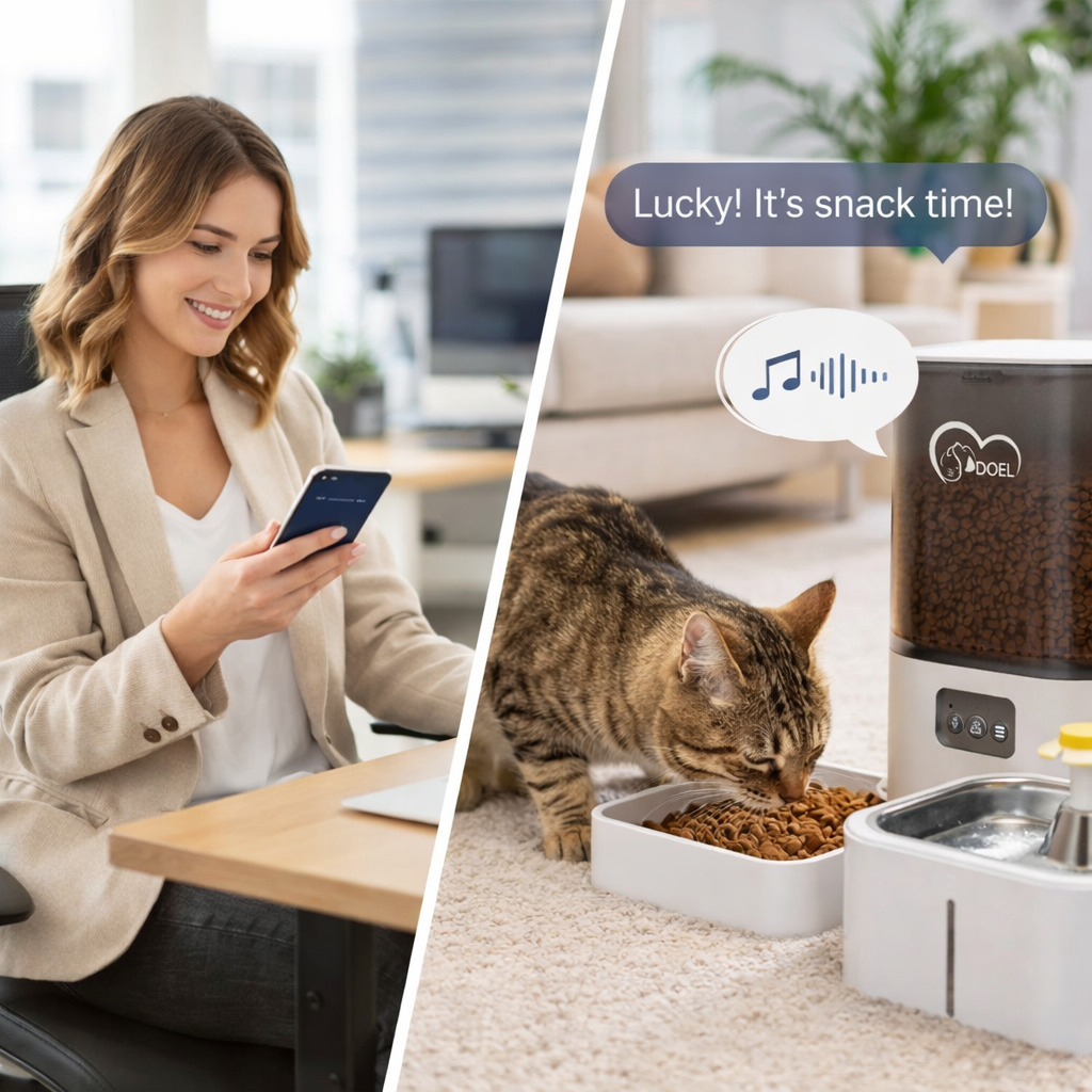 Smart Cat Feeder 2-in-1 With Water Fountain App Control 6L