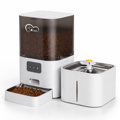 Smart Cat Feeder 2-in-1 With Water Fountain App Control 6L