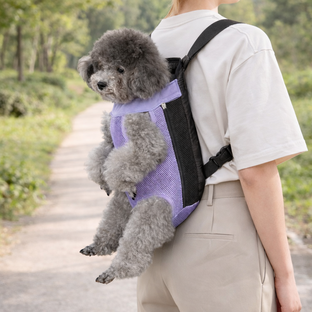 Double Shoulder Breathable Pet Carrier Backpack for Small Dogs