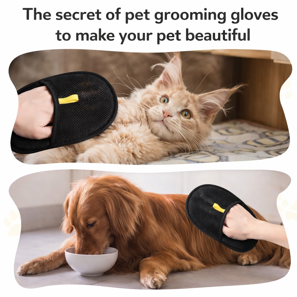 Reusable Electrostatic Pet Hair Removal Mitts For Cats And Dogs