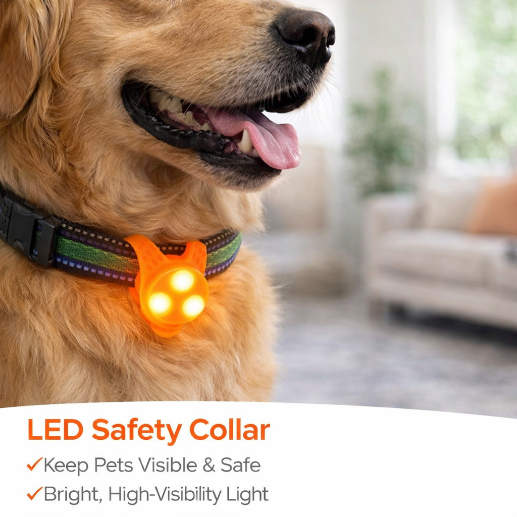 Pet LED Safety Collar Light - Flashing Glow Pendant For Dogs