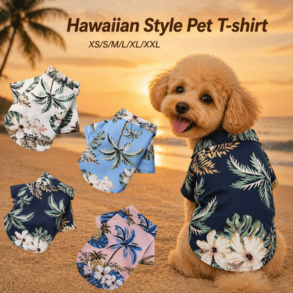 Hawaiian Dog Shirt Summer Beach Clothing For Small Medium Dogs