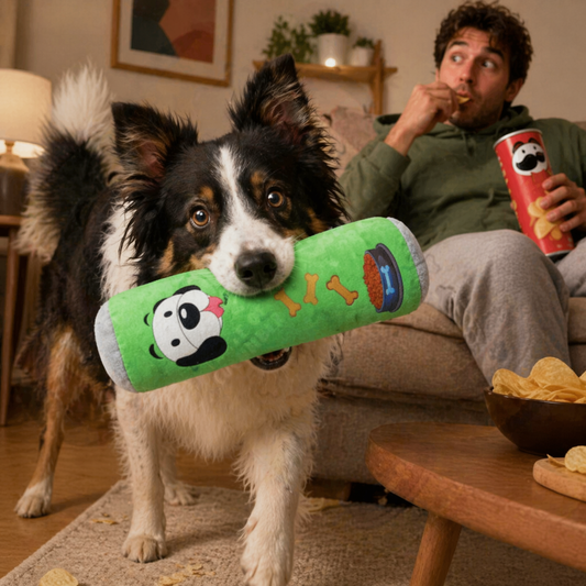 Stuffed Dog Squeaker Toy - Plush Interactive Chew Toy For Small Dogs