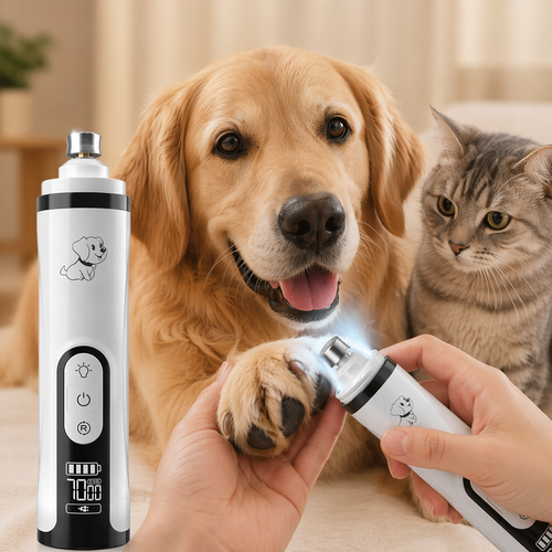 Electric Pet Nail Grinder With LED Light For Cats And Dogs