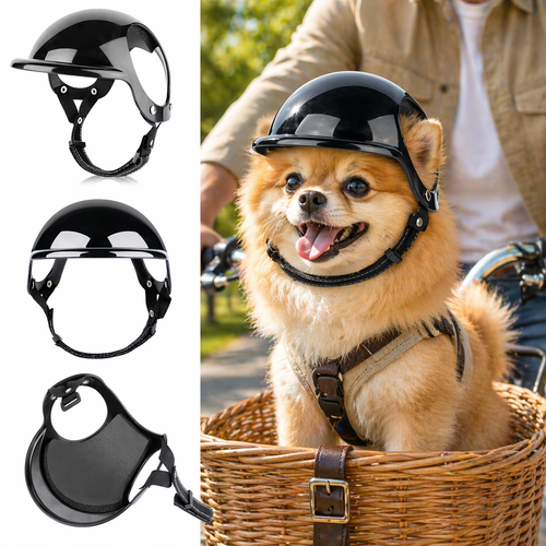 Dog Helmet For Small Medium Dogs Hiking Cycling Pet Safety Gear