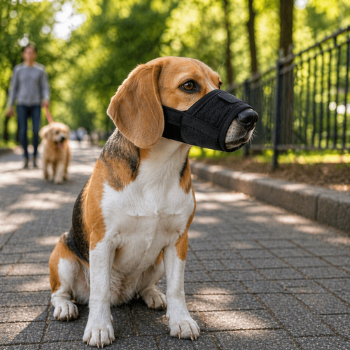 Anti Barking Dog Muzzle - Adjustable Mesh Breathable Pet Muzzle
