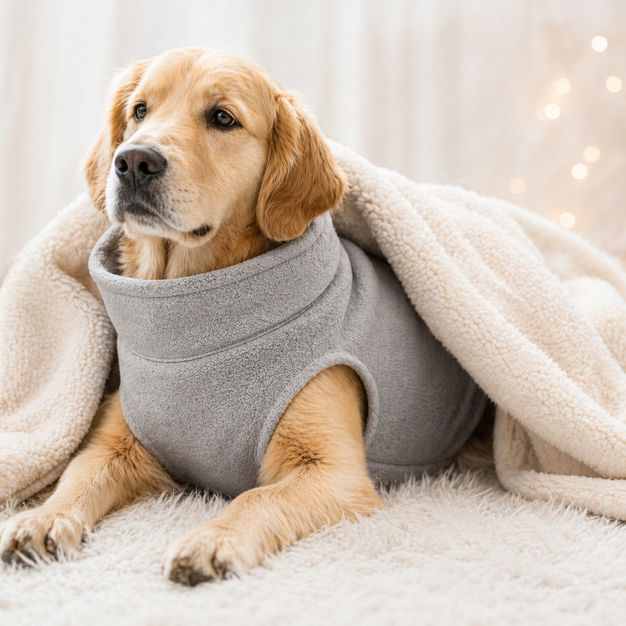 Warm Fleece Dog Jacket Vest With D-Ring For Small Dogs And Cats