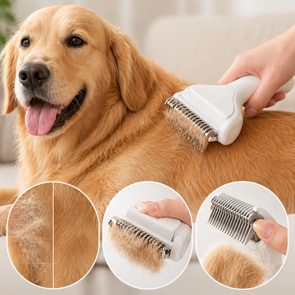 Stainless Steel Dog Hair Removal Brush - Professional Pet Grooming Tool