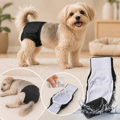 Washable Male Dog Cloth Diaper - Reusable Pet Sanitary Pants