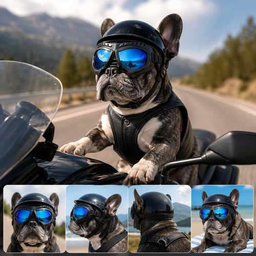 Dog Helmet Sunglasses For Small Medium Dogs UV Protection Outdoor