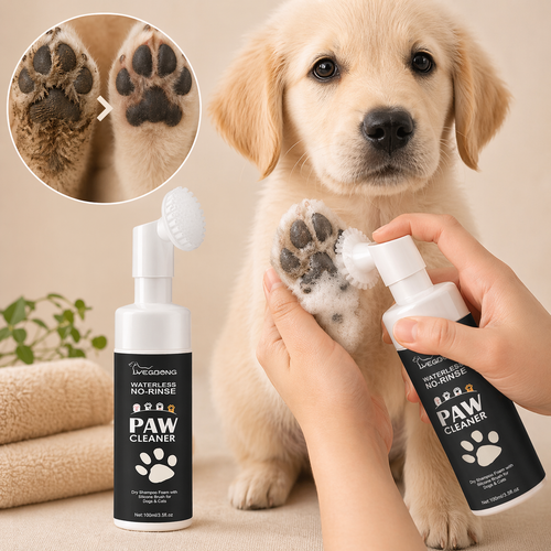 Paw Cleaner Foam - Waterless Dog Cat Pet Shampoo With Brush