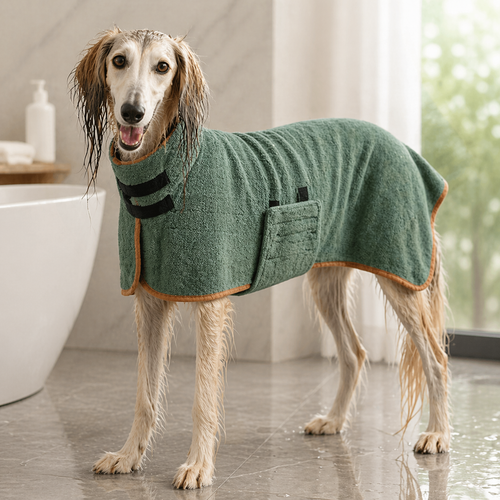 Premium Dog Bathrobe Absorbent Quick Drying Bath Towel For All Sizes