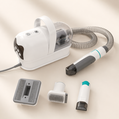 7-in-1 Dog Cat Hair Clipper Set With Vacuum - Professional Pet Grooming Kit