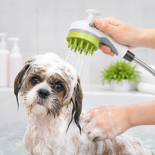 Dog Bath Shower Head - 3 Color Massage Water Saving Design