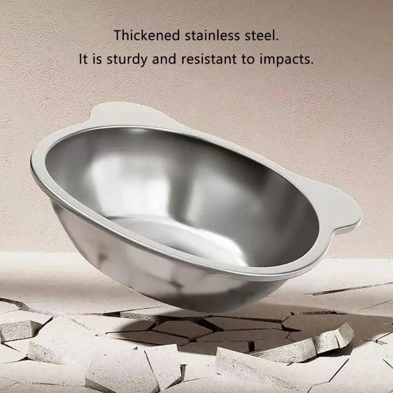 Stainless Steel Raised Cat Bowl With 15 Degree Elevated Design