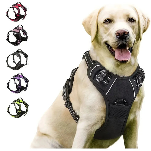 Dog Harness Vest Set With Collar And Leash For All Size Dogs