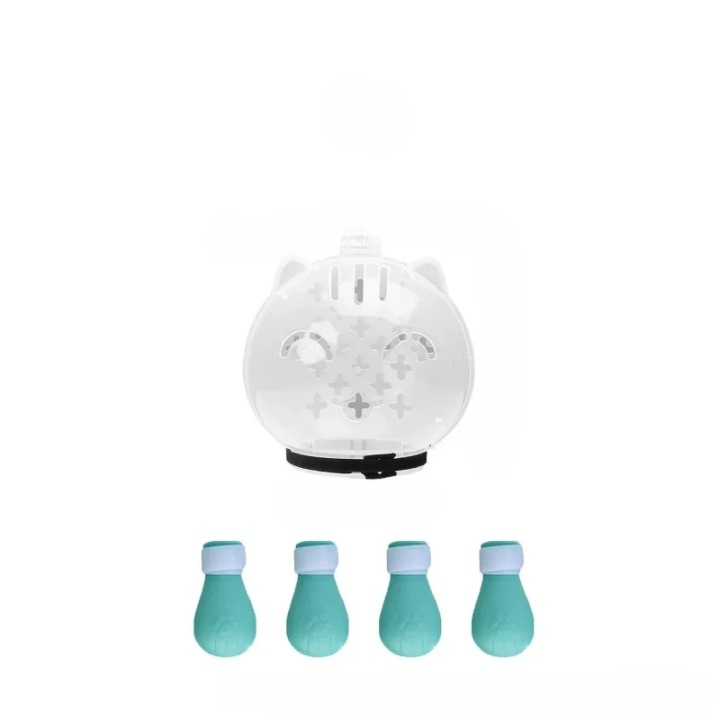 Cat Muzzle Set with Paw Shoes - Anti-Bite Grooming Hood