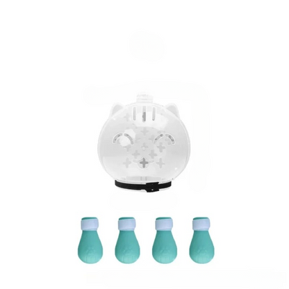 Cat Muzzle Set with Paw Shoes - Anti-Bite Grooming Hood