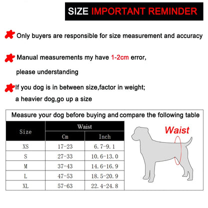 Washable Male Dog Cloth Diaper - Reusable Pet Sanitary Pants