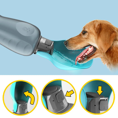 Foldable Pet Water Bottle 800ml Portable Dispenser For Dogs Cats