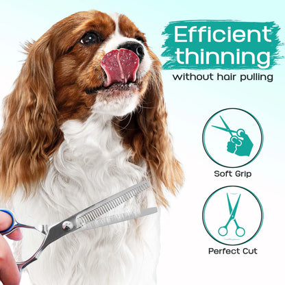 5 In 1 Professional Dog Grooming Scissors Set With Safety Tips