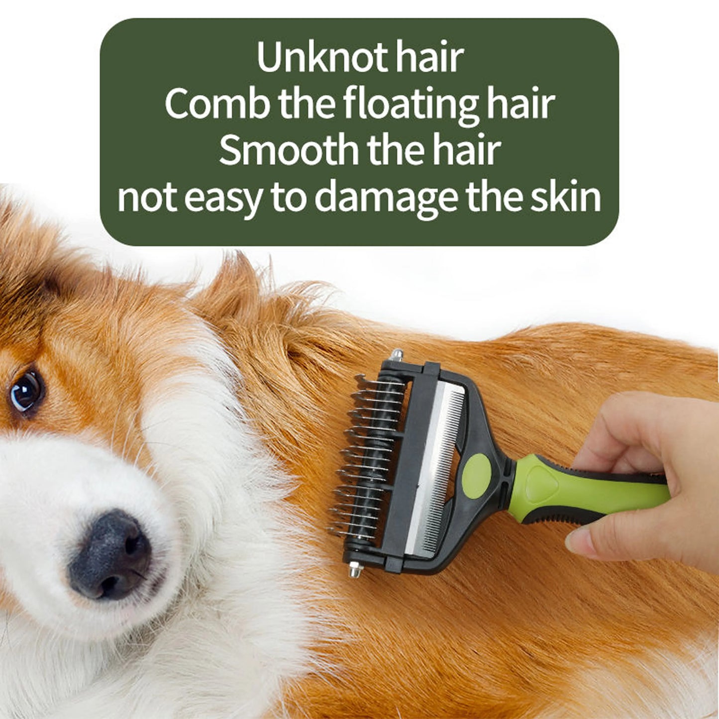 3 In 1 Pet Deshedding Brush - Dog Hair Remover & Grooming Tool