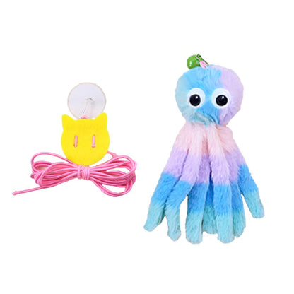 Interactive Cat Octopus Toy - Hanging Plush Kitten Entertainment