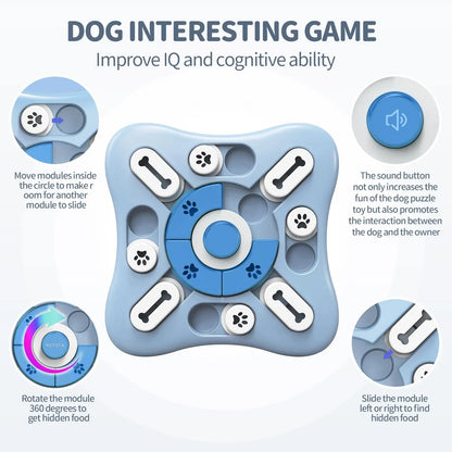Dog Slow Feeder Interactive Puzzle Toy IQ Training Bowl
