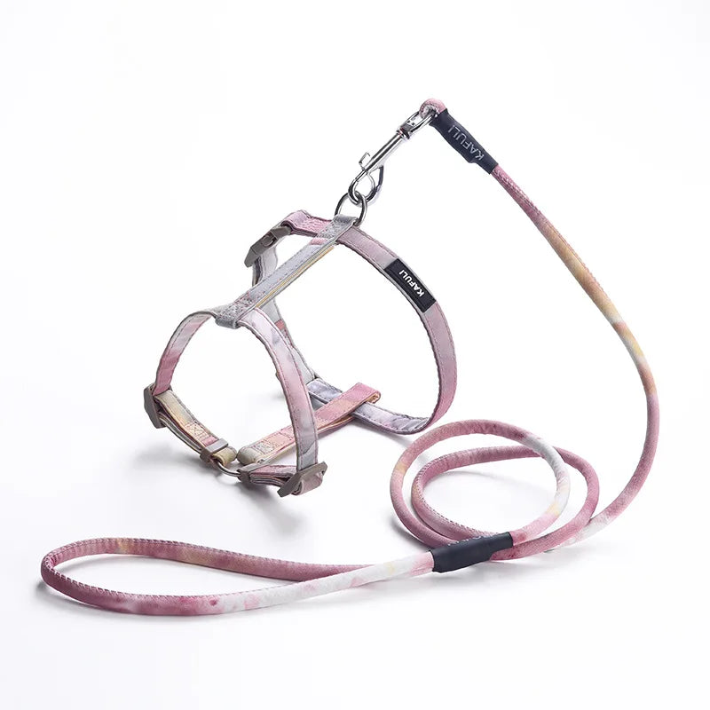 Adjustable Dog Cat Harness And Leash Set For Small Pets
