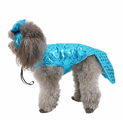 Mermaid Dog Costume - Funny Pet Cosplay Outfit For Small Medium Large Dogs