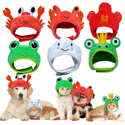 Cute Pet Hat Costume For Dogs - Crab Frog Christmas Dress Up
