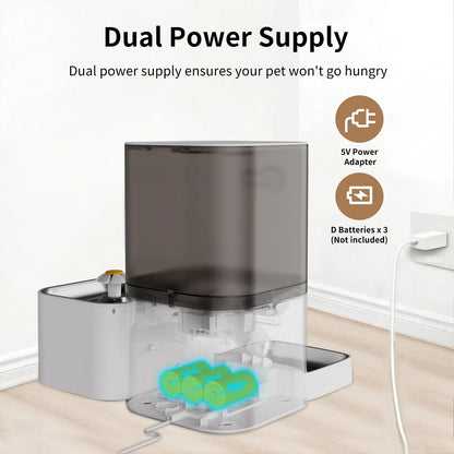 Smart Cat Feeder 2-in-1 With Water Fountain App Control 6L