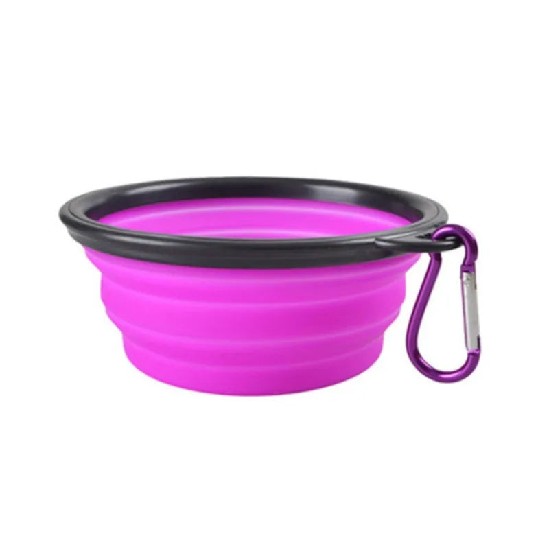 Portable Pet Food Bowl - Collapsible Silicone Travel Bowl for Dogs and Cats
