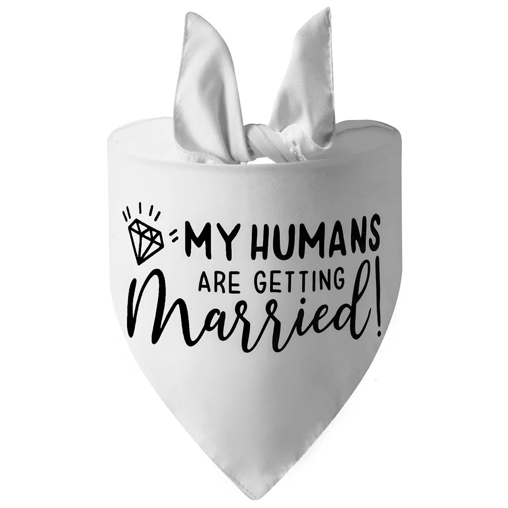 Dog Wedding Bandana She Said Yes Engagement Announcement Pet Scarf