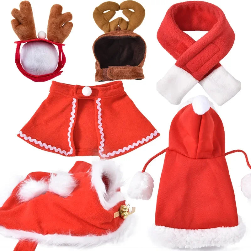 Pet Christmas Cloak Set For Dogs And Cats Holiday Costume