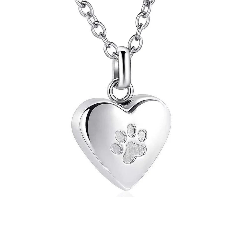 Pet Ashes Heart Cremation Jewelry Urn Necklace Memorial Pendant