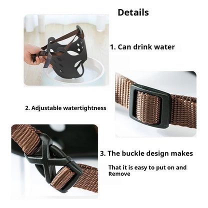 Short Snout Dog Muzzle - Soft Silicone Flat Faced Design