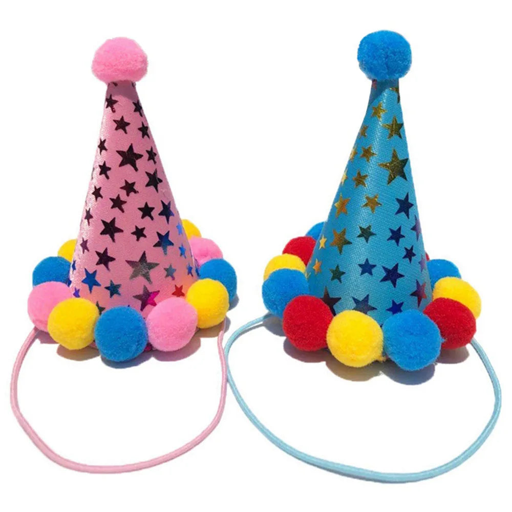 Pet Birthday Hat And Bib Set - Cute Triangle Scarf Costume