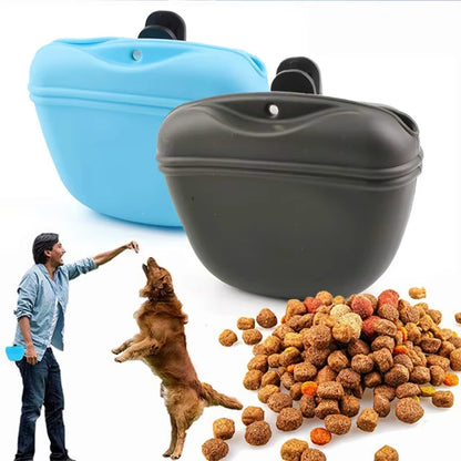 Pet Feeding Bag - Portable Silicone Dog Training Treat Pouch