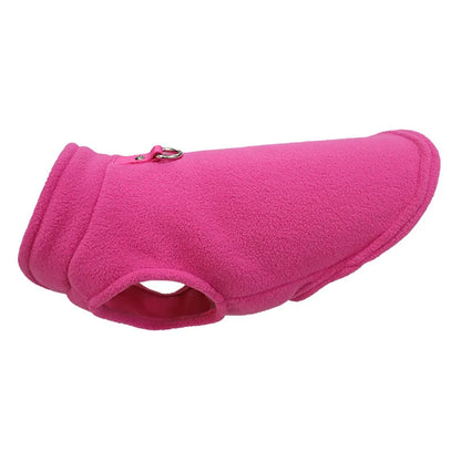 Warm Fleece Dog Jacket Vest With D-Ring For Small Dogs And Cats
