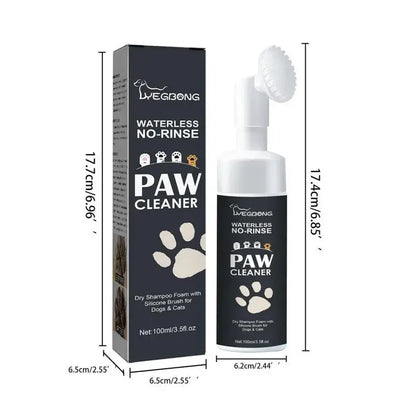 Paw Cleaner Foam - Waterless Dog Cat Pet Shampoo With Brush