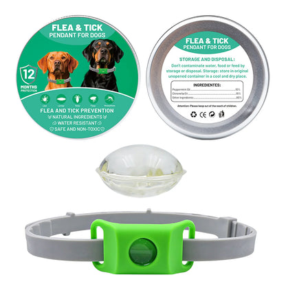 Flea And Tick Pendant For Dogs Natural Protection Green
