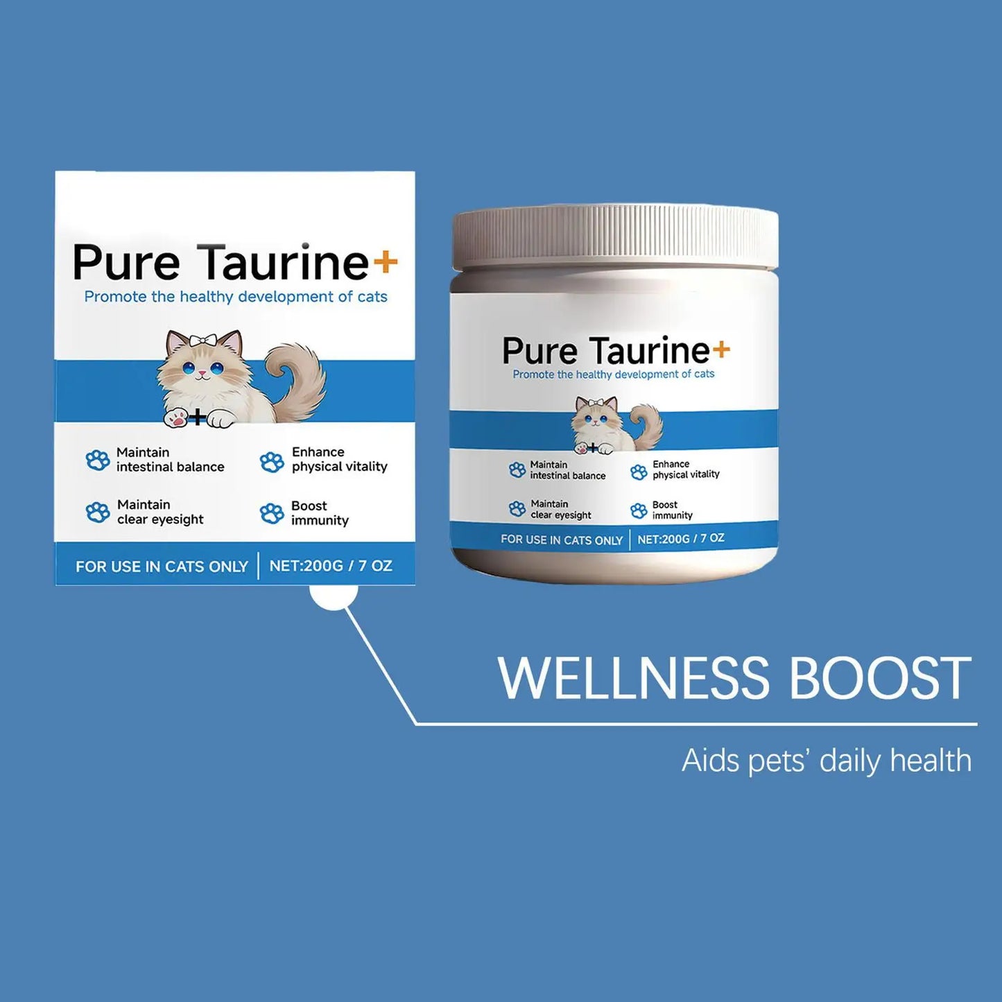 Cats Taurine Powder For Heart Health And Vision Support