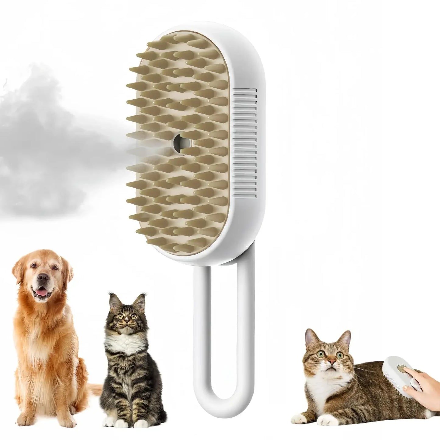 Cat Dog Pet Spray Massage Brush 3 In 1 Steam Grooming Comb
