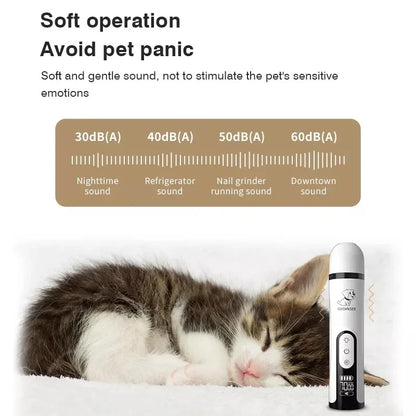 Electric Pet Nail Grinder With LED Light For Cats And Dogs