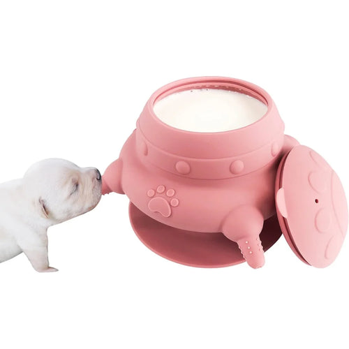 Newborn Puppy Kitten Feeder - 4-Nipple Milk Feeding Bowl for Small Pets