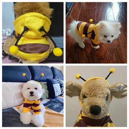 Bee Pet Puppy Winter Coat - Warm Dog Hoodie Costume For Small Dogs