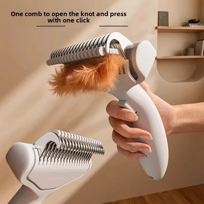 Stainless Steel Dog Hair Removal Brush - Professional Pet Grooming Tool