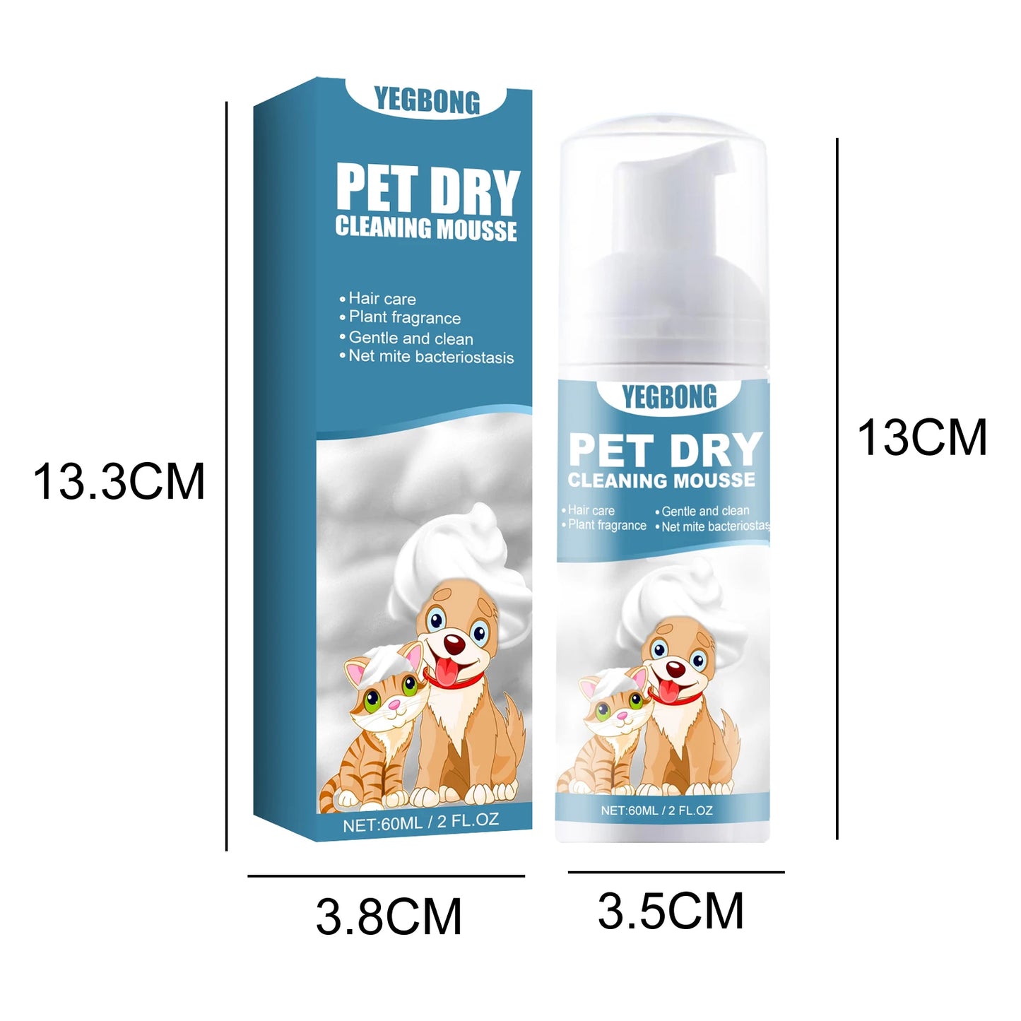 Pet Dry Shampoo Gentle Odor Neutralizing No Rinse For Puppies